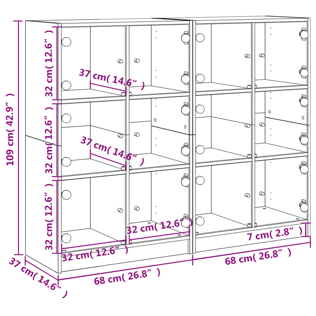 vidaXL Knjižna omara z vrati rjavi hrast 136x37x109 cm inženirski les