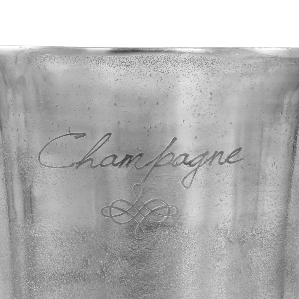 vidaXL Vrč za hlajenje šampanjca trden aluminij 39x29x71 cm srebrn