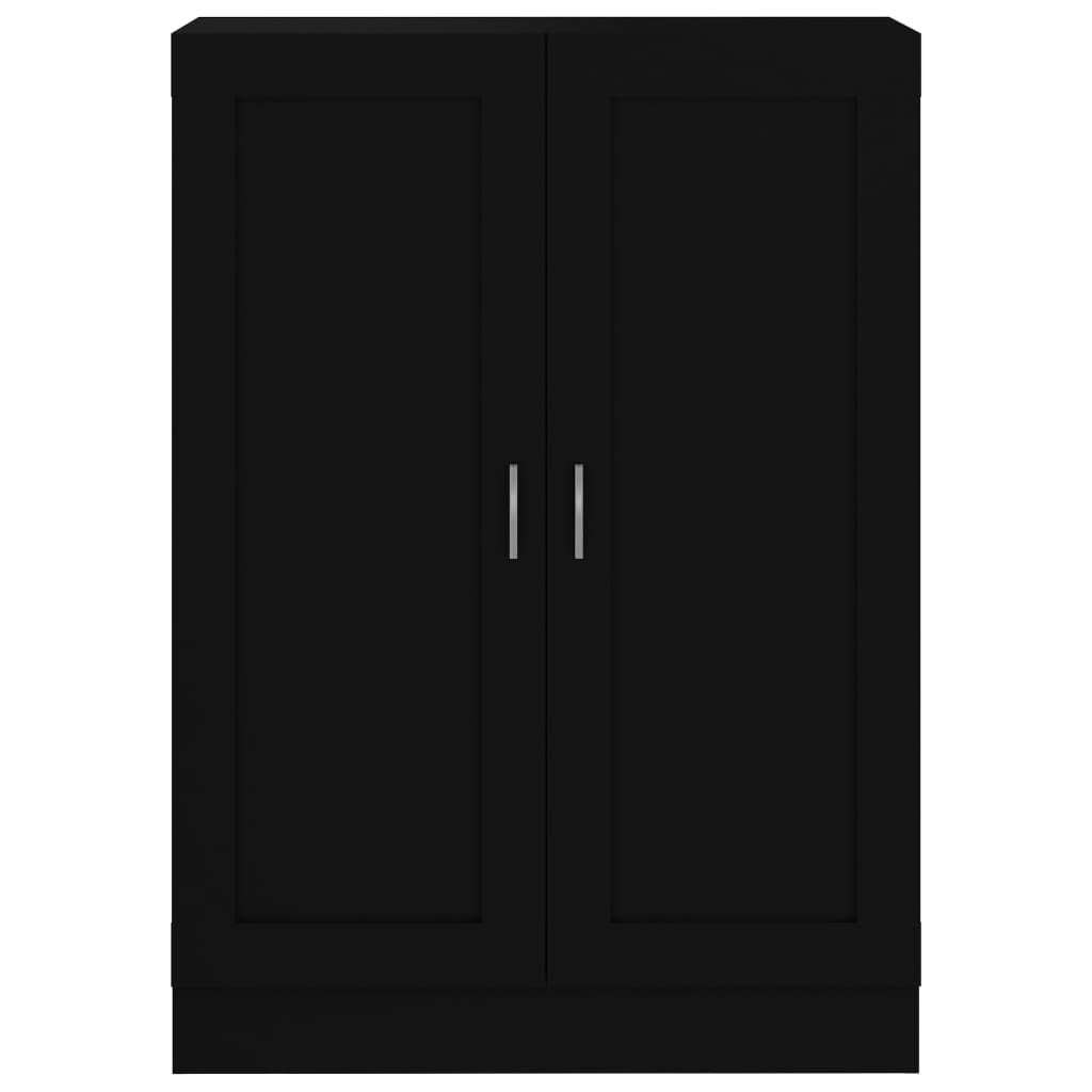 vidaXL Knjižna omara črna 82,5x30,5x115 cm iverna plošča