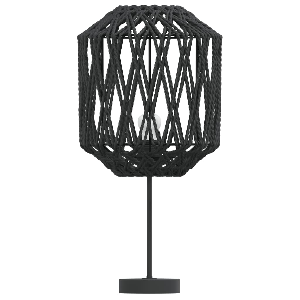 vidaXL Senčilo za svetilko črno Ø23x28 cm železo in papir