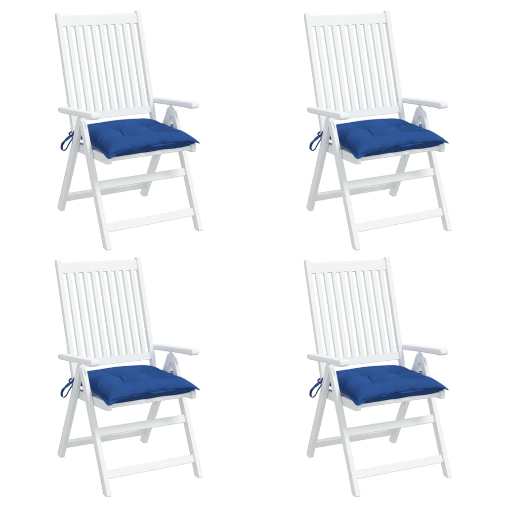 vidaXL Blazine za stole 4 kosi modre 40x40x7 cm oxford tkanina