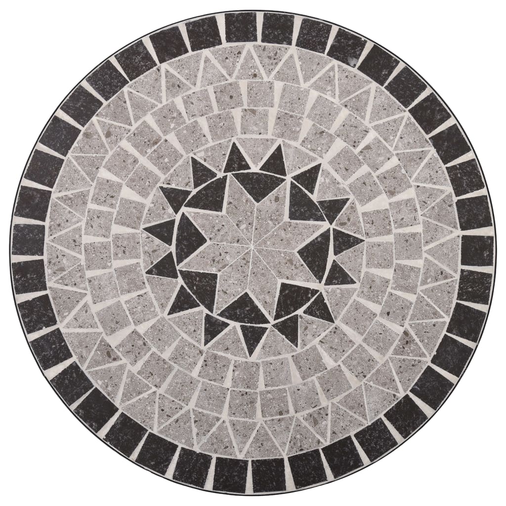 vidaXL Bistro garnitura z mozaikom keramične ploščice siva
