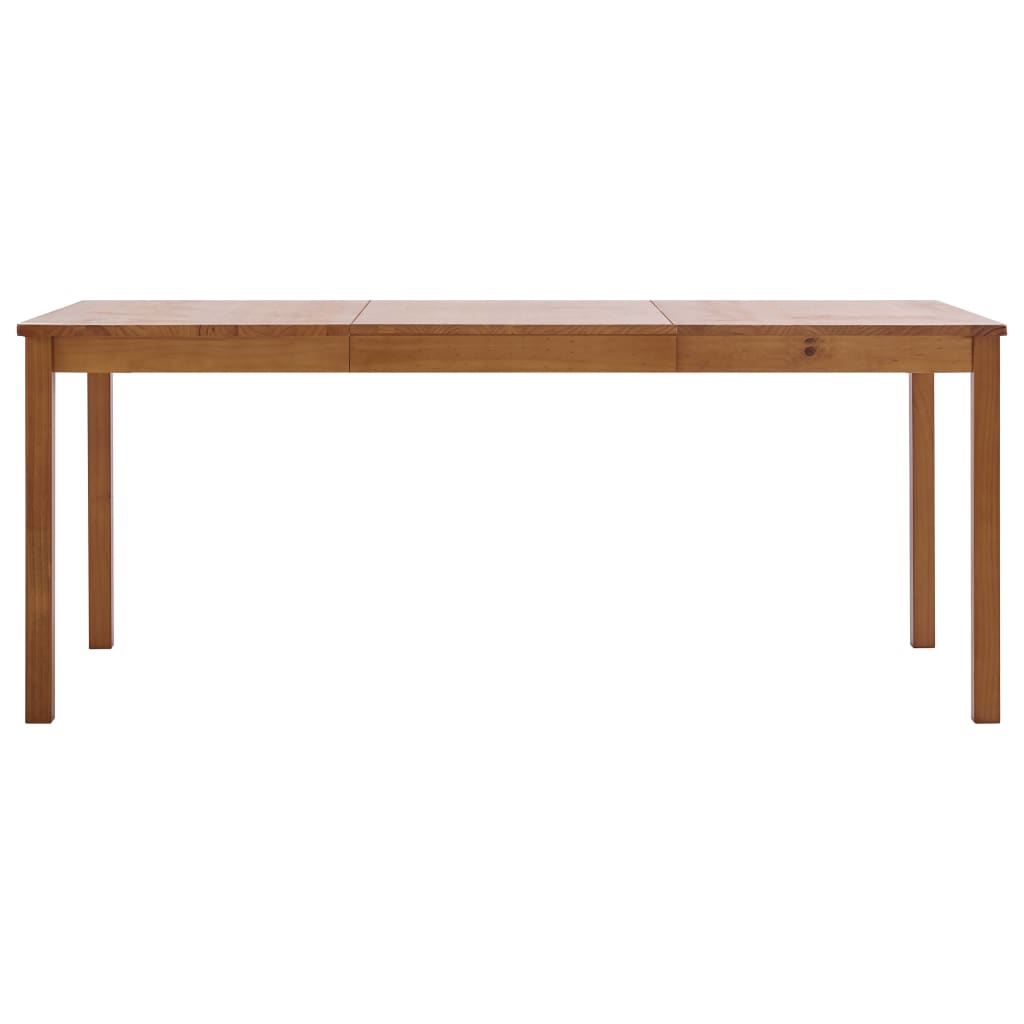 vidaXL Jedilna miza medeno rjava 180x90x73 cm borovina