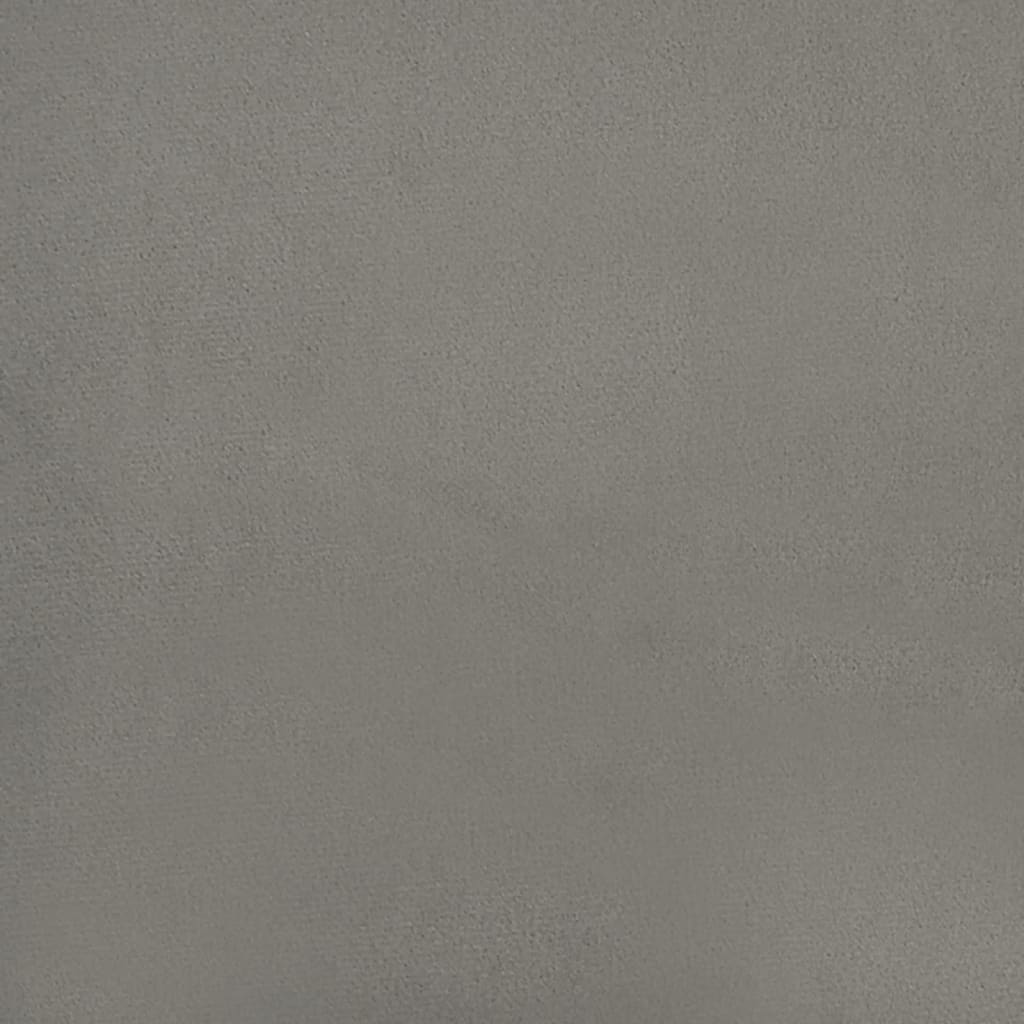 vidaXL Posteljni okvir svetlo siv 120x190 cm žamet