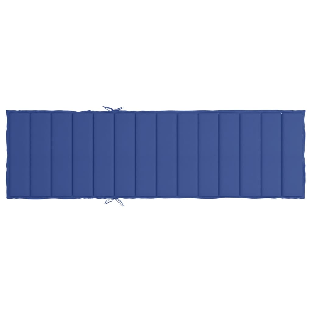 vidaXL Blazina za ležalnik kraljevsko modra 200x70x3 cm oxford tkanina