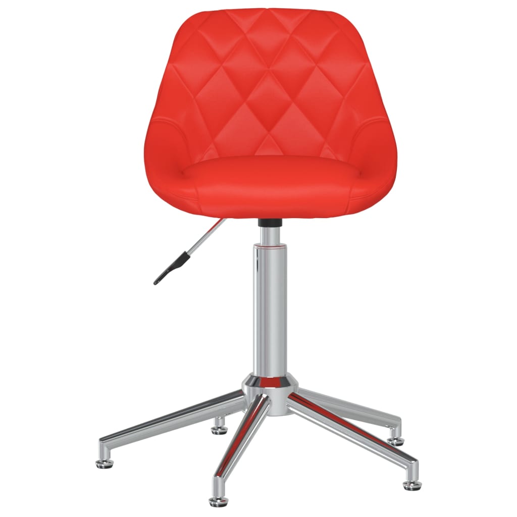 vidaXL Vrtljiv pisarniški stol rdeče umetno usnje