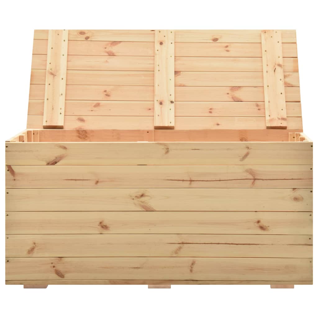 vidaXL Škatla s prostorom za shranjevanje 120x63x60 cm trdna borovina