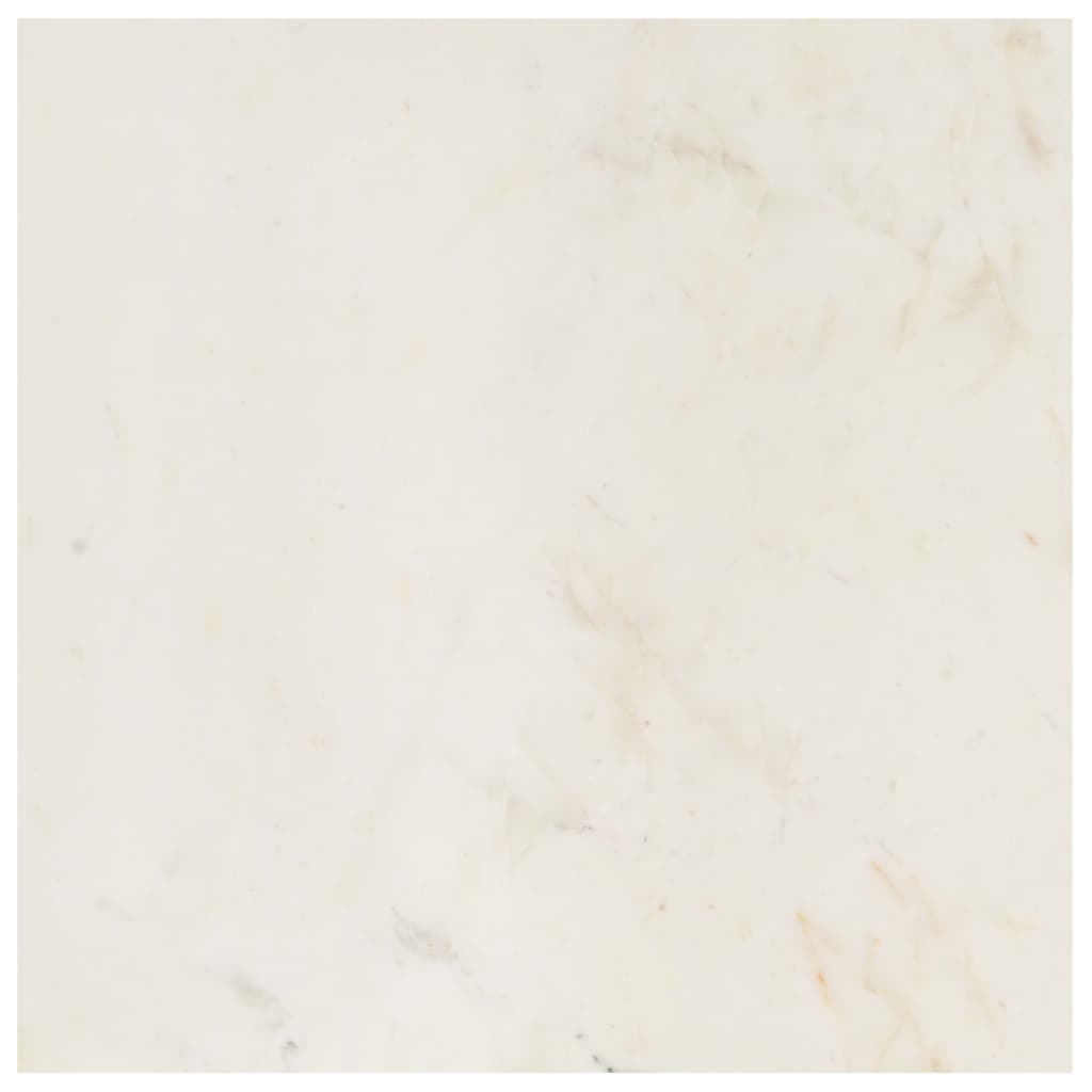 vidaXL Klubska mizica bela 60x60x35 cm kamen z marmorno teksturo