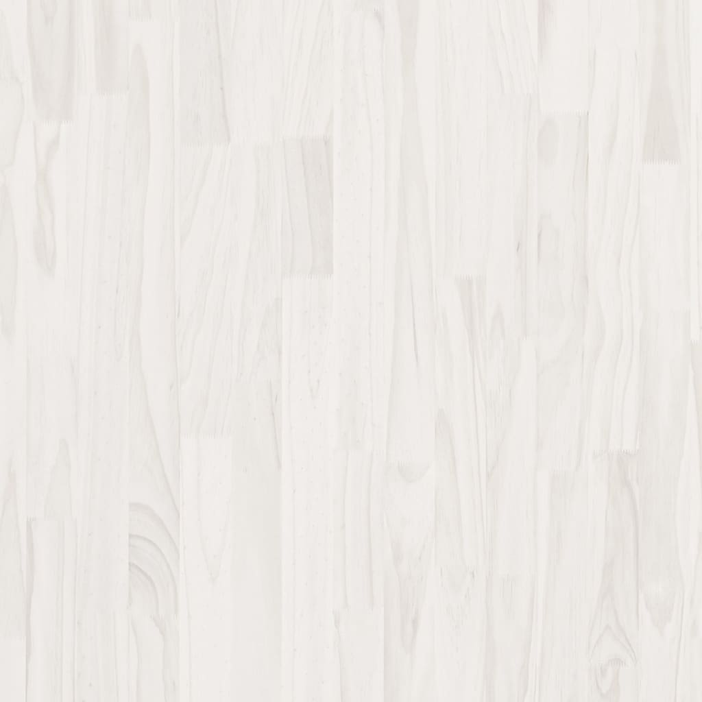 vidaXL Knjižna omara 3-nadstropna bela 100x30x105 cm trdna borovina