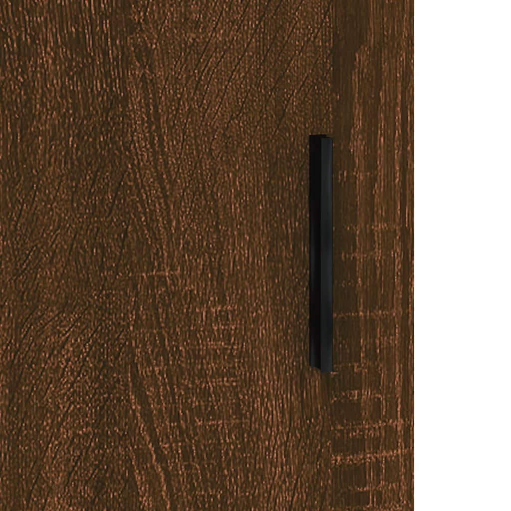 vidaXL Stenska omarica 2 kosa rjavi hrast inženirski les