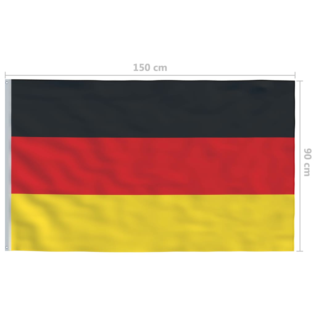 vidaXL Nemška zastava 90x150 cm