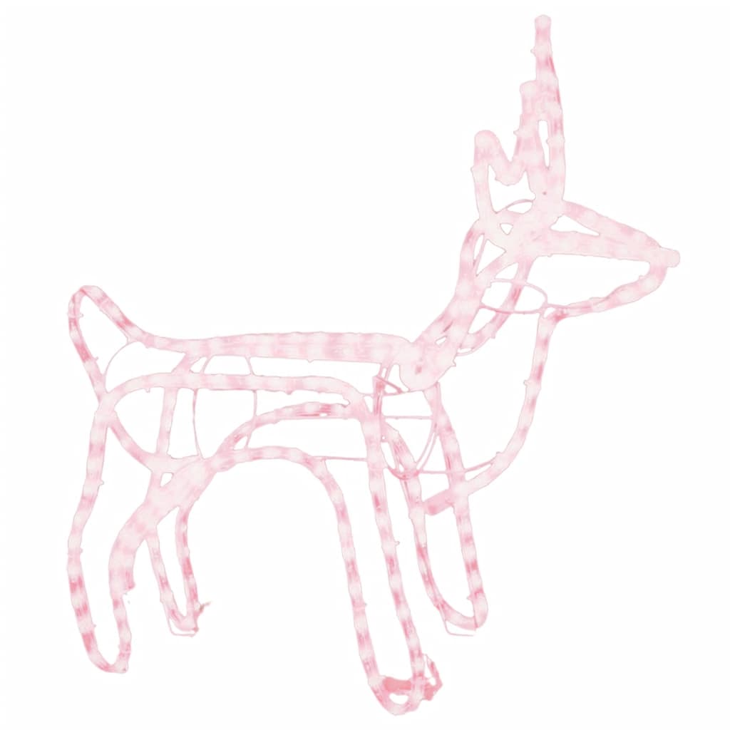 vidaXL Božična figura severni jelen toplo bel 60x30x60 cm