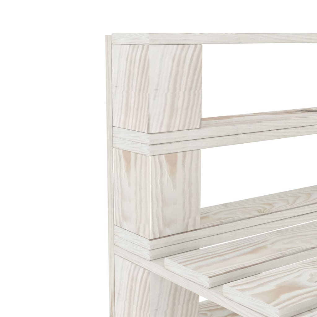 vidaXL Vrtna sedežna garnitura 5-delna iz palet lesena bela