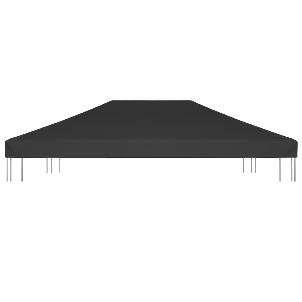vidaXL Streha za paviljon 270 g/m² 4x3 m črna
