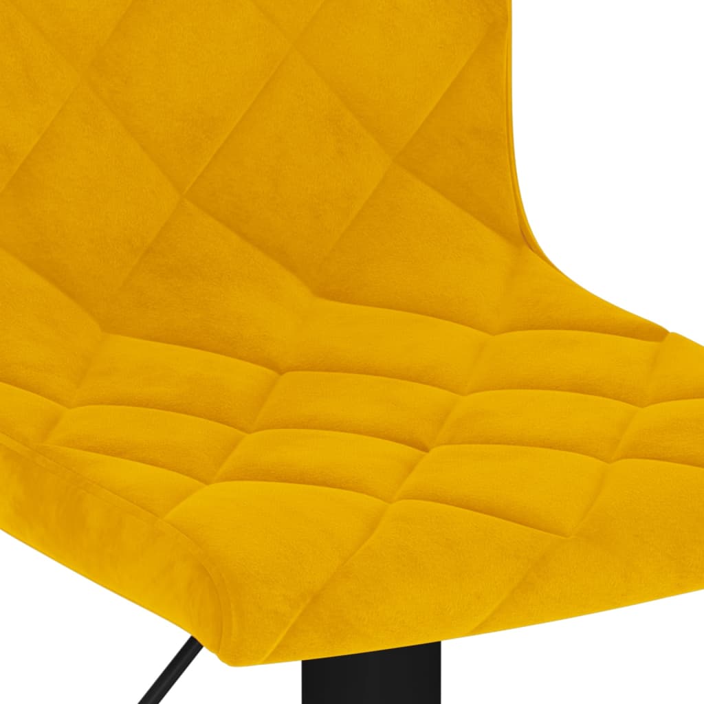 vidaXL Barski stolčki 2 kosa gorčično rumen žamet