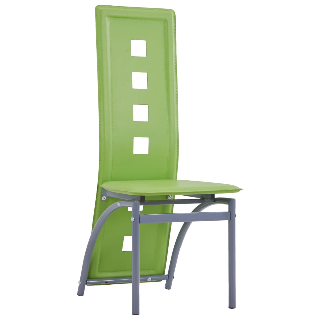 vidaXL Jedilni stoli 4 kosi zeleno umetno usnje