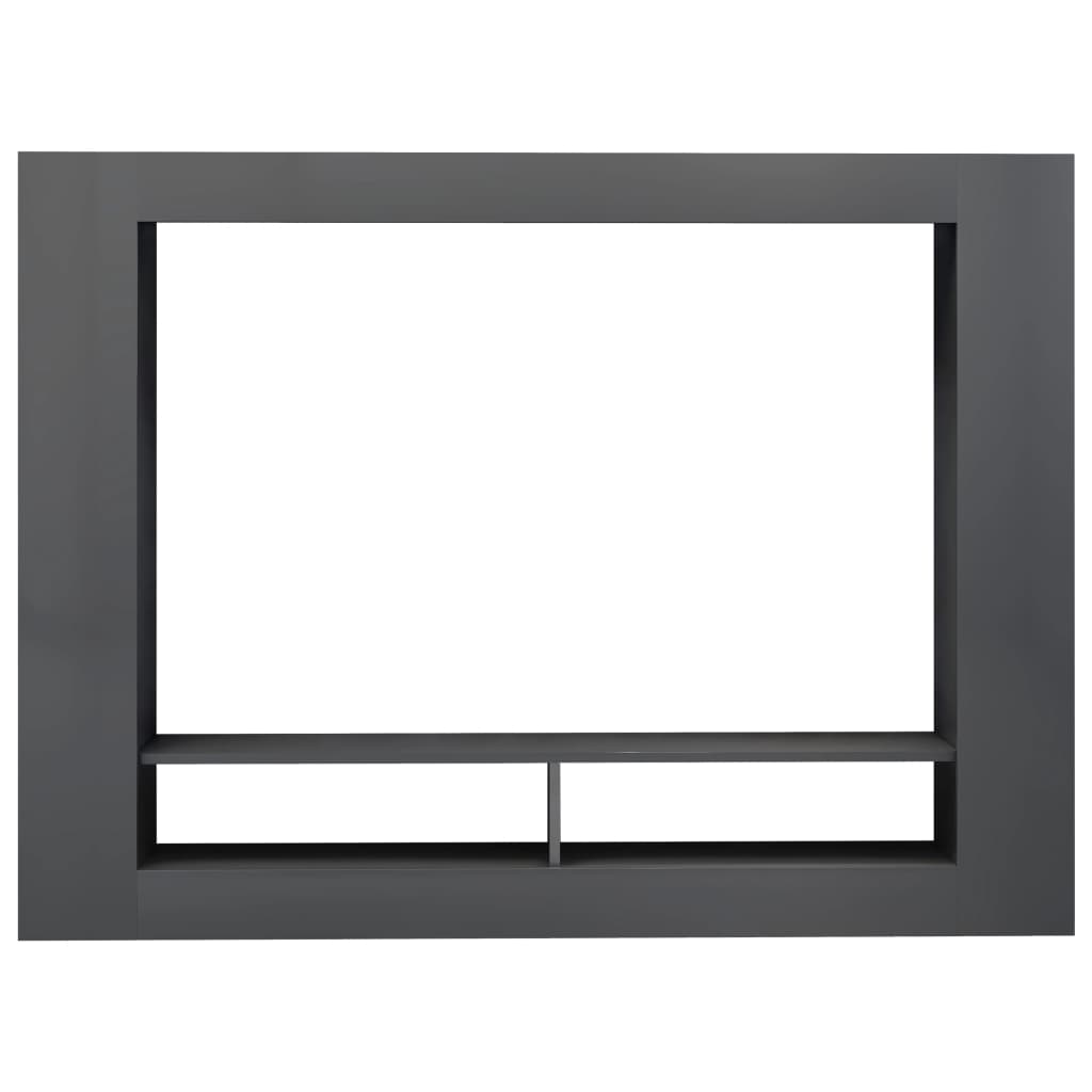 vidaXL TV omarica visok sijaj siva 152x22x113 cm iverna plošča