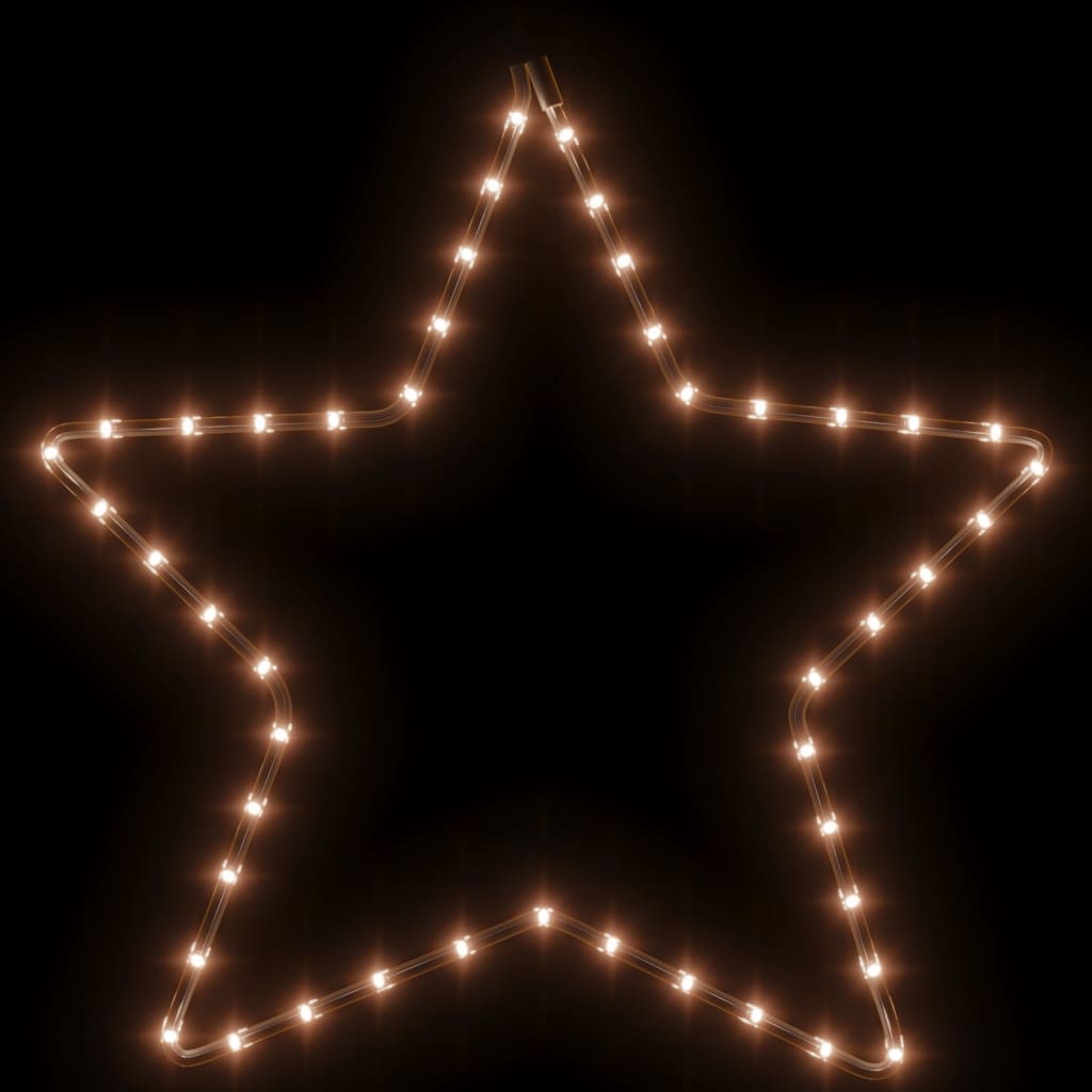 vidaXL Božična figura zvezda z 48 LED 3 kosi toplo bela 56 cm