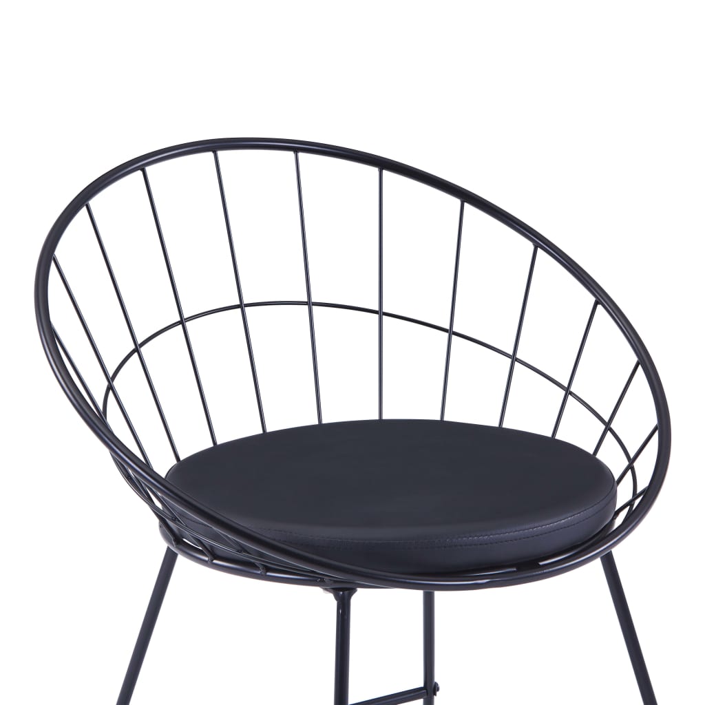 vidaXL Barski stoli 2 kosa črno umetno usnje