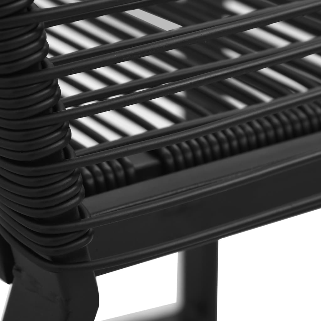vidaXL Vrtni stoli 4 kosi vrv iz ratana črne barve