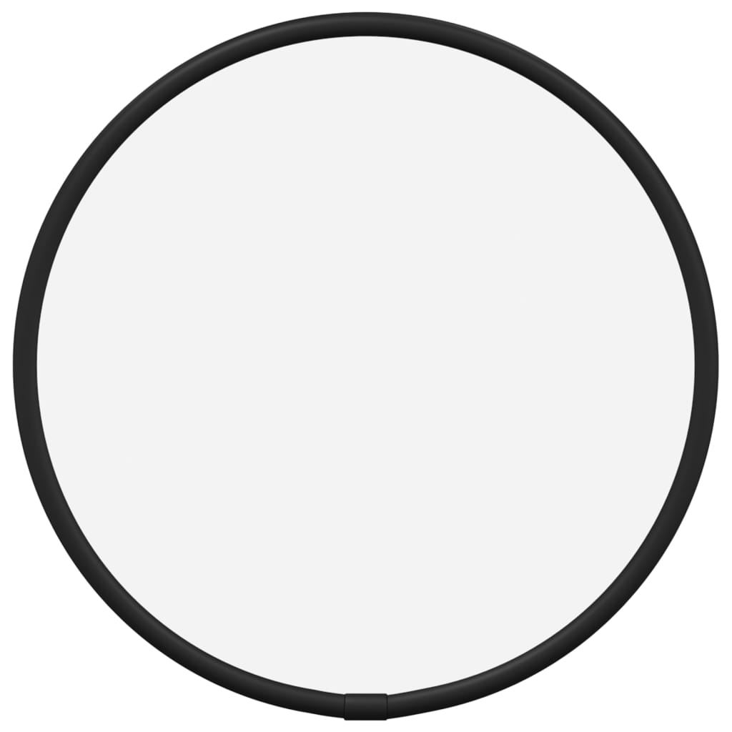 vidaXL Stensko ogledalo črno Ø 20 cm okroglo