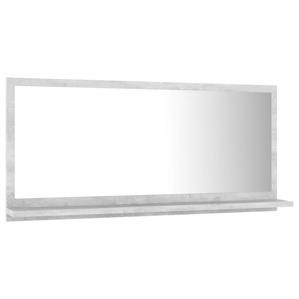 vidaXL Kopalniško ogledalo betonsko sivo 80x10,5x37 cm iverna plošča