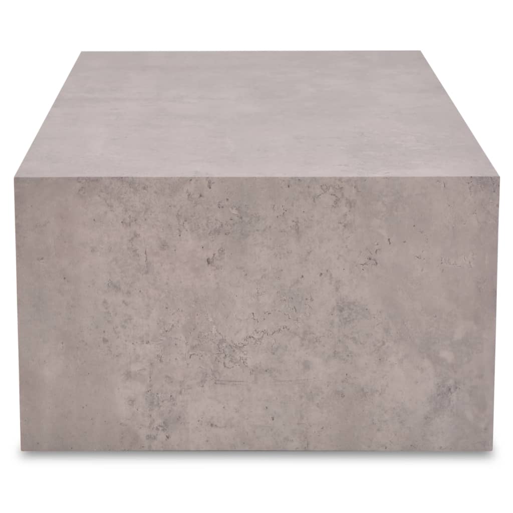 vidaXL Klubska mizica betonski videz 100x50x30 cm