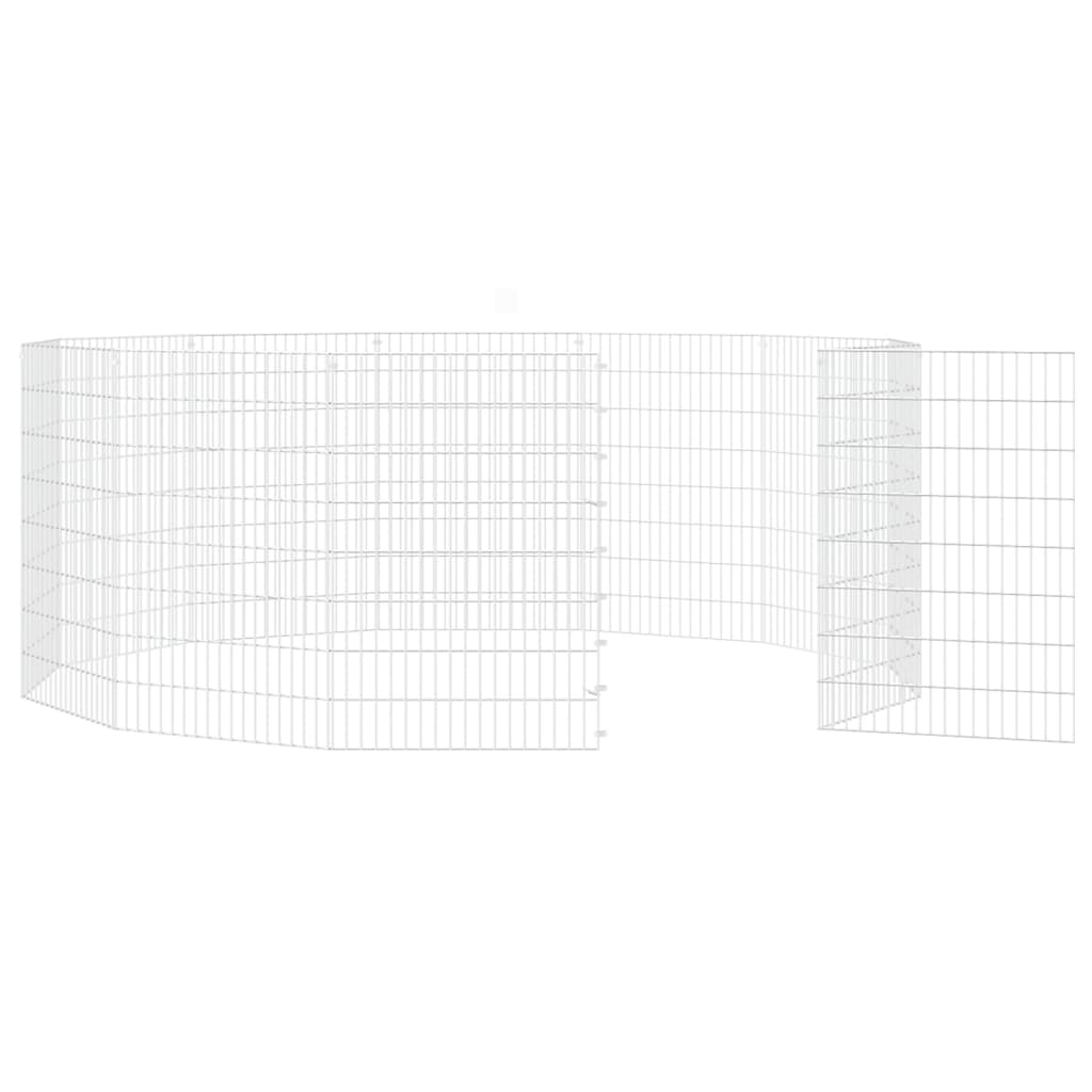 vidaXL 12-delna ograda za zajce 54x80 cm pocinkano železo
