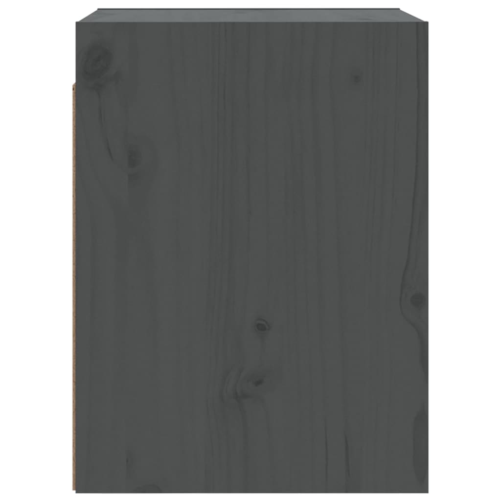 vidaXL Stenska omarica 2 kosa siva 30x30x40 cm trdna borovina