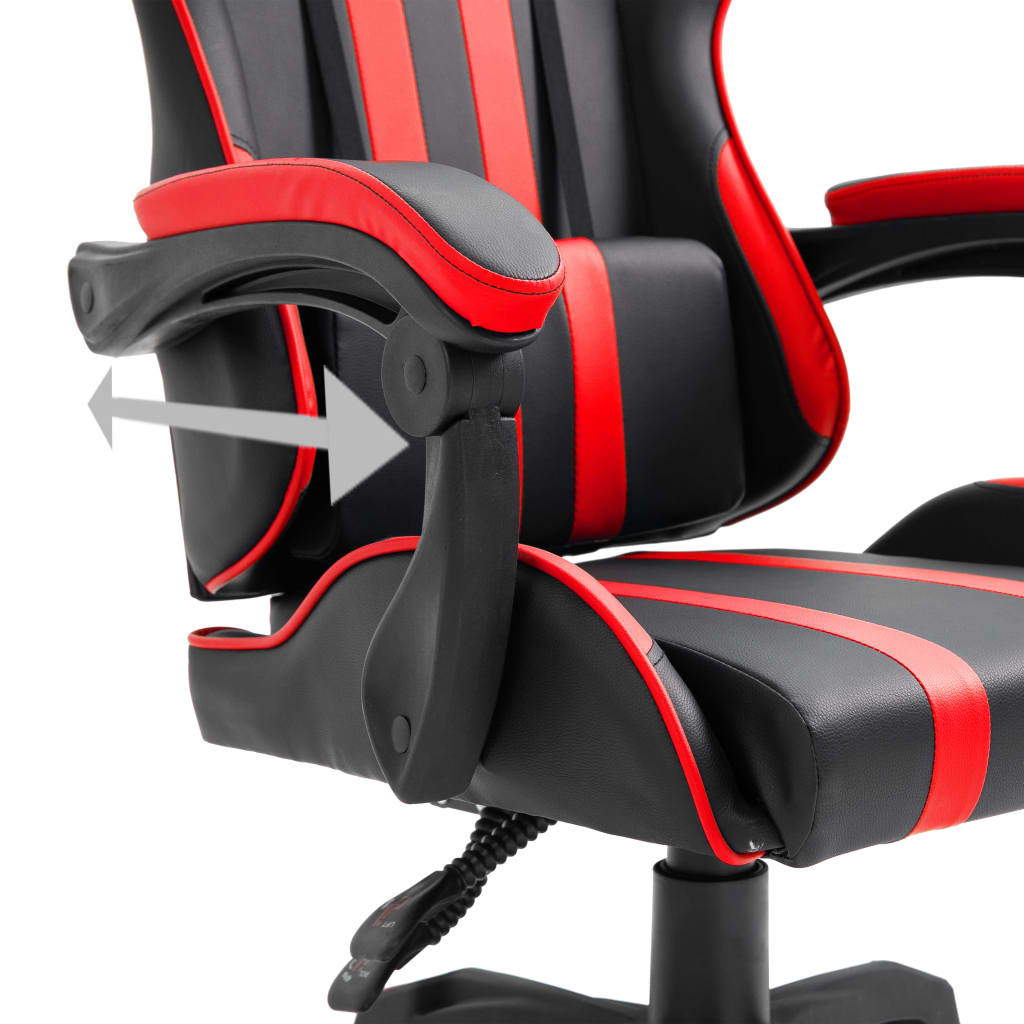 vidaXL Gaming stol rdeče umetno usnje