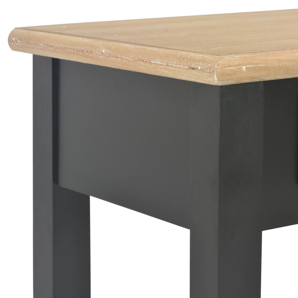 vidaXL Konzolna mizica črna 110x35x80 cm les
