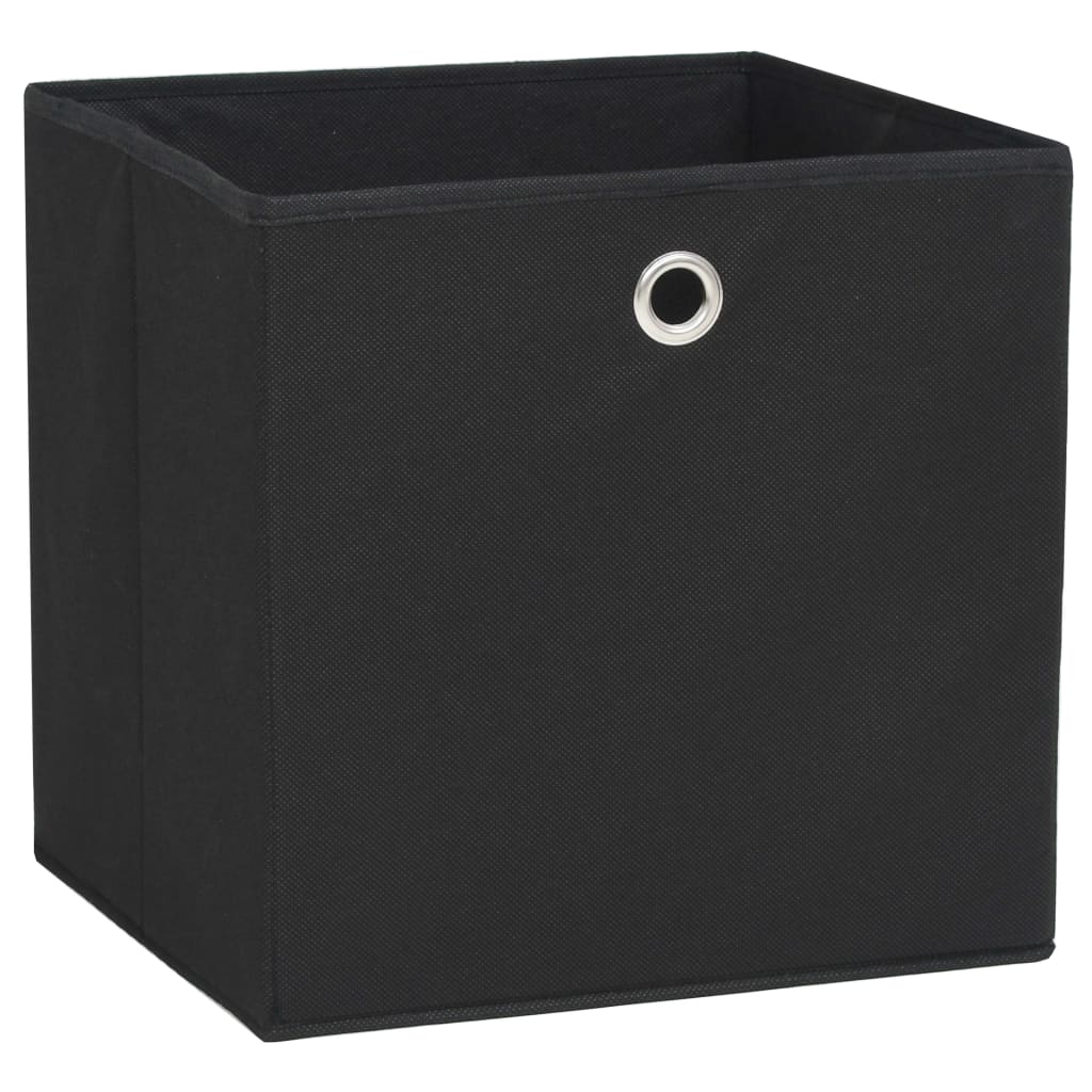 vidaXL Škatle za shranjevanje 4 kosi netkano blago 32x32x32 cm črne