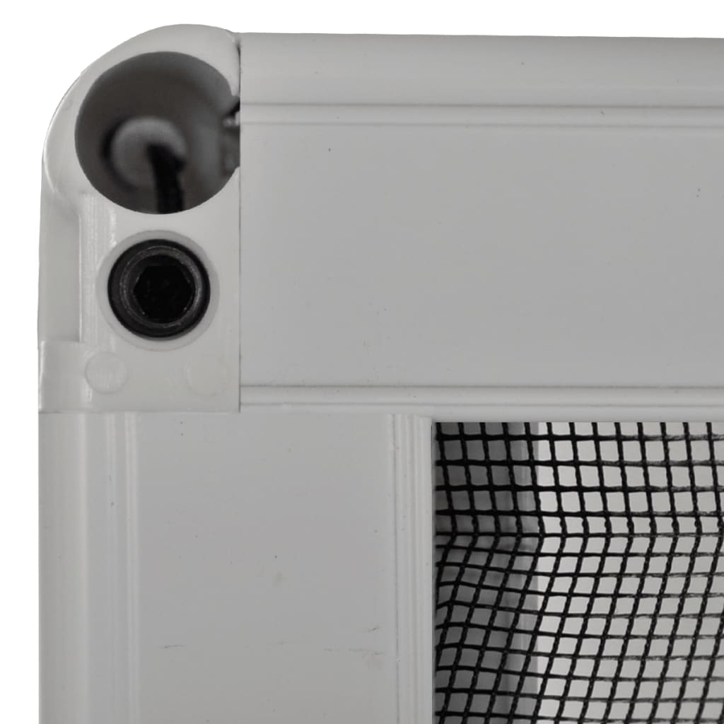 vidaXL Plise komarnik za okna aluminij 80x100 cm