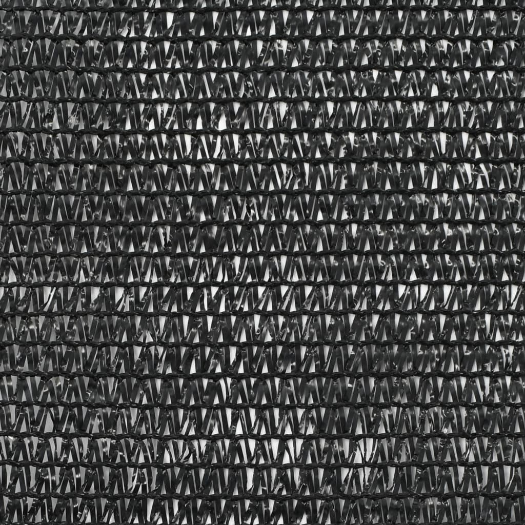 vidaXL Teniška zaščitna mreža HDPE 2x50 m črna