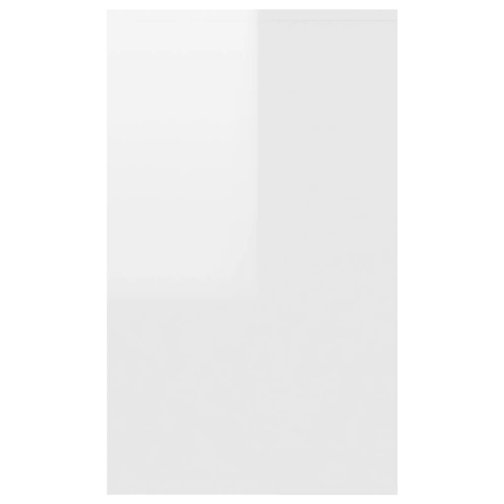 vidaXL Komoda s 3 predali visok sijaj bela 120x41x75 cm iverna plošča
