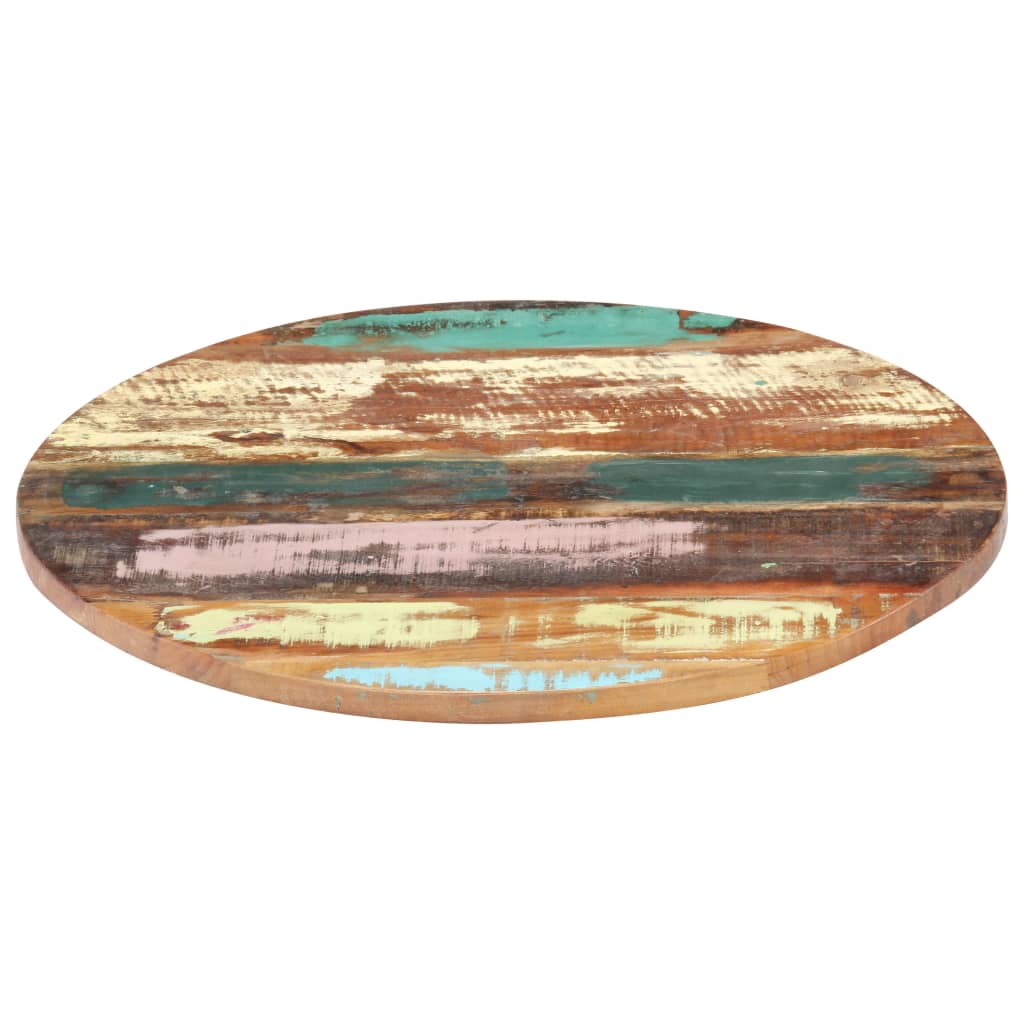 vidaXL Okrogla mizna plošča 40 cm 25-27 mm trden predelan les