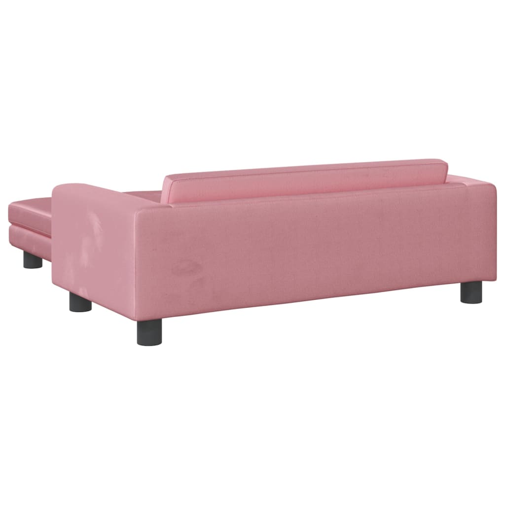 vidaXL Pasja postelja s podaljškom roza 100x50x30 cm žamet