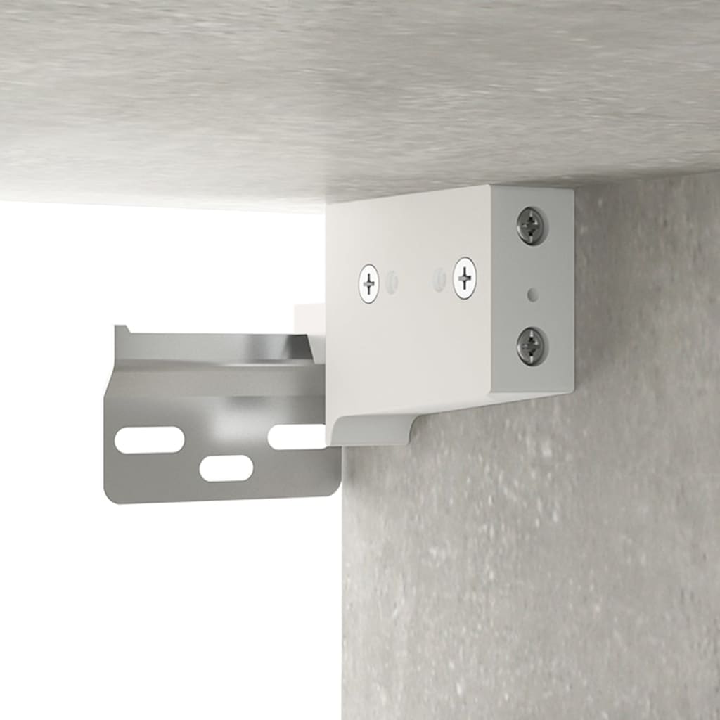 vidaXL Komplet kopalniških omaric 2-delni betonsko siv inženirski les