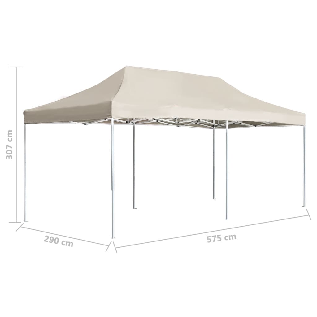 vidaXL Profesionalni šotor za zabave aluminij 6x3 m krem