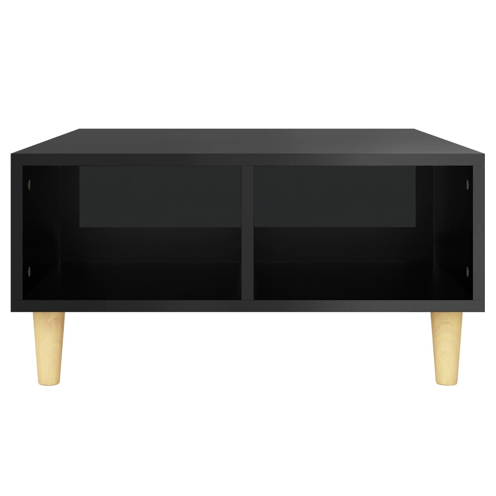 vidaXL Klubska mizica visok sijaj črna 60x60x30 cm iverna plošča