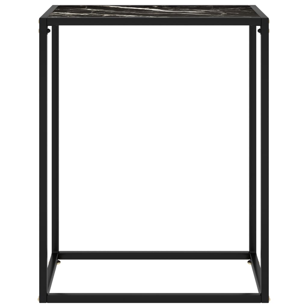 vidaXL Konzolna mizica črna 60x35x75 cm kaljeno steklo