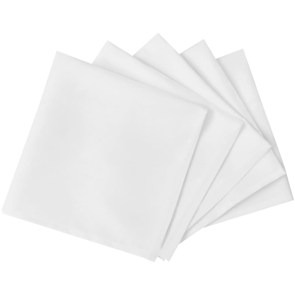 10 belih prtičkov iz blaga 50 x 50 cm