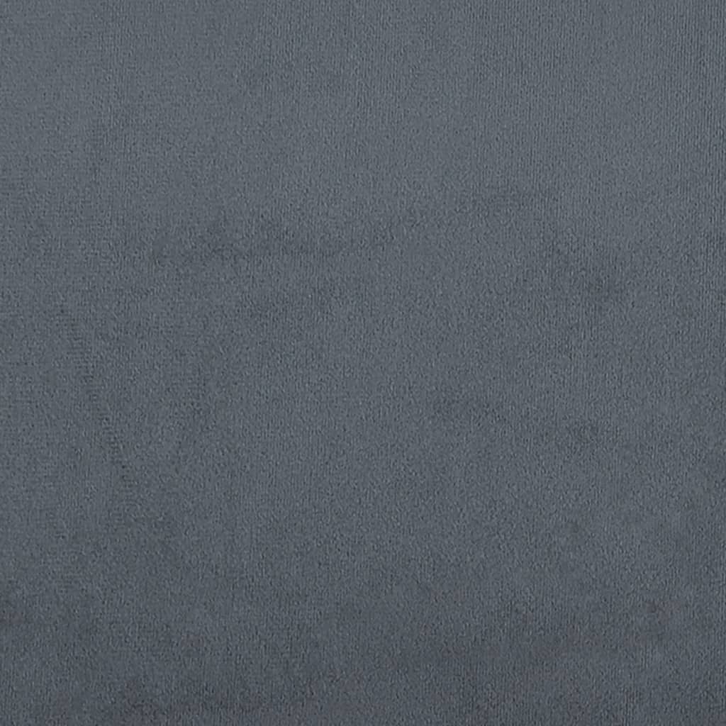 vidaXL Kavč dvosed z okrasnimi blazinami temno siv 120 cm žamet