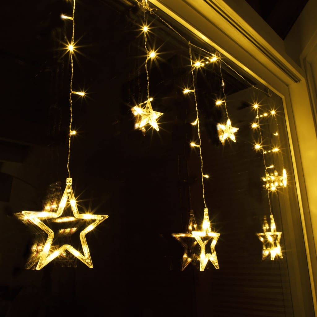 HI Svetlobna zavesa z zvezdami Fairy s 63 LED lučkami