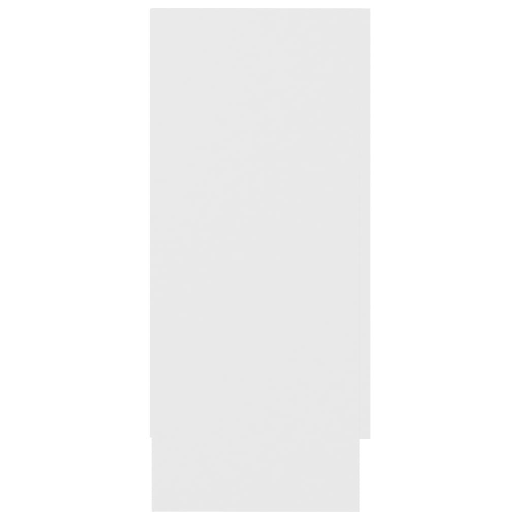 vidaXL Vitrina bela 120x30,5x70 cm iverna plošča