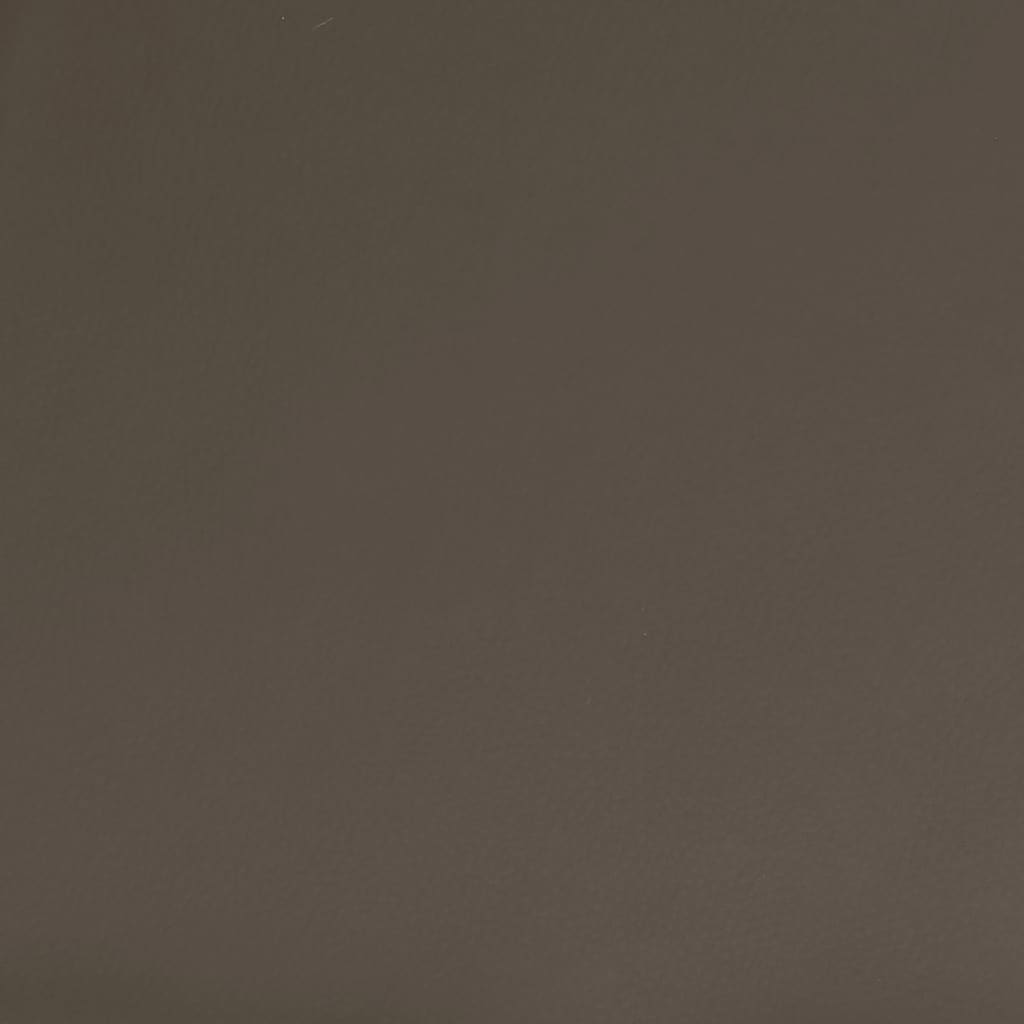 vidaXL Počivalnik z blazinami in vzglavnikom sivo umetno usnje