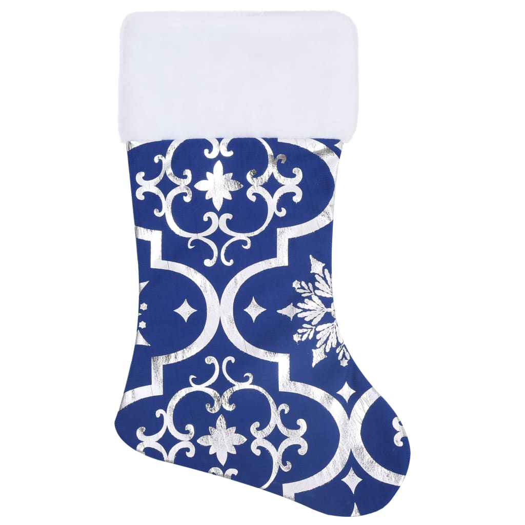 vidaXL Razkošna podloga za novoletno jelko z nogavico modra 150 cm