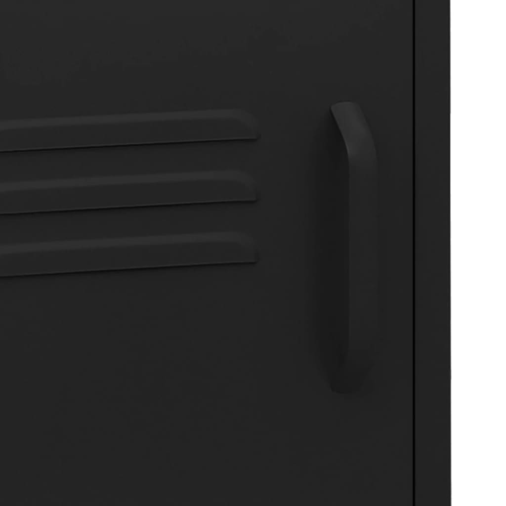 vidaXL Nočna omarica črna 35x35x51 cm jeklo