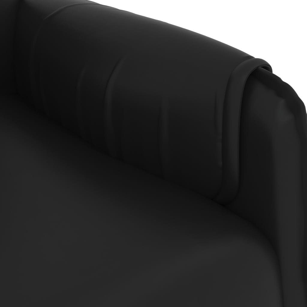 vidaXL Masažni stol črno umetno usnje