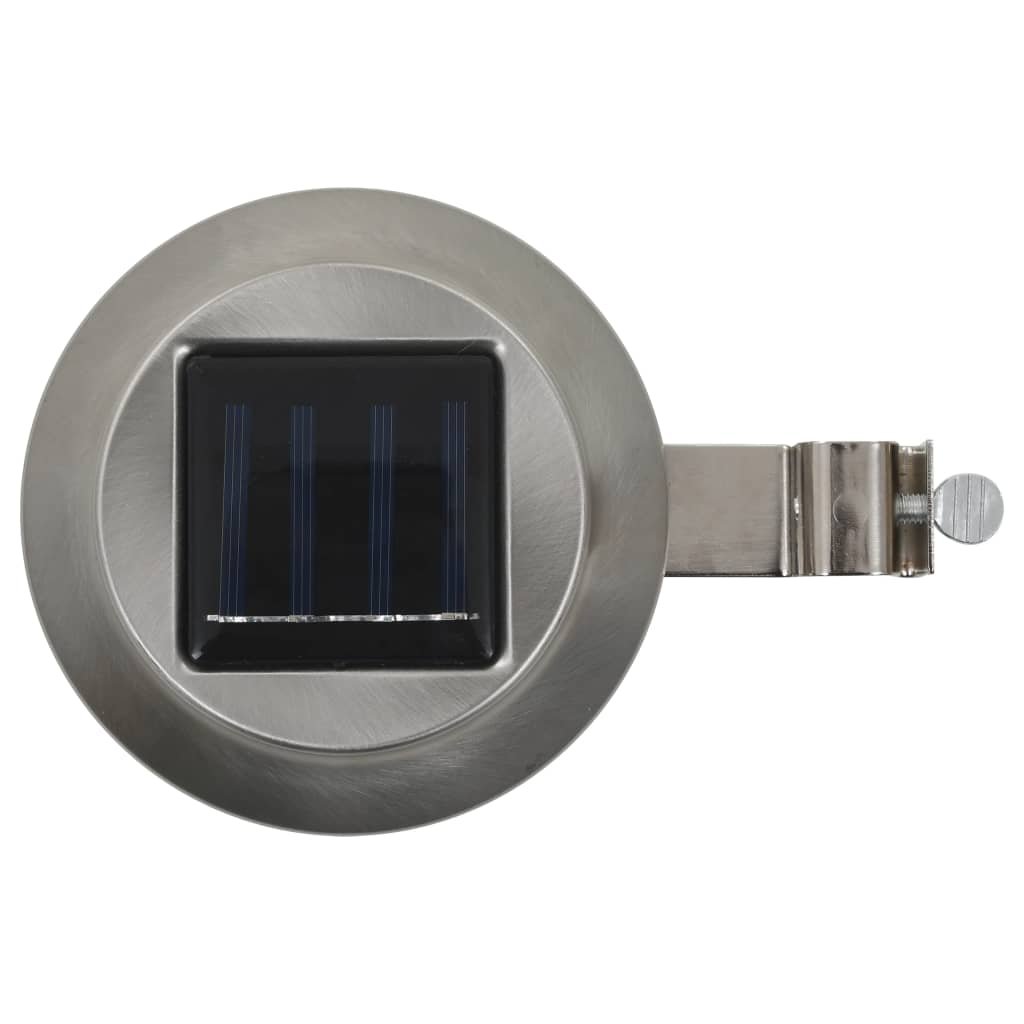 vidaXL Zunanje solarne svetilke LED 6 kosov okrogle 12 cm bele